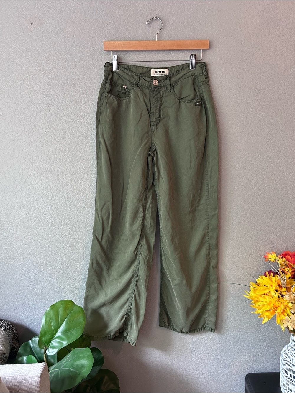 GANG Women's Olive Green Boot Cut Pants